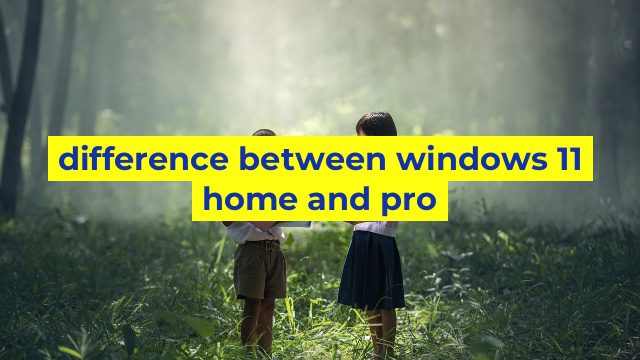 difference between windows 11 home and pro