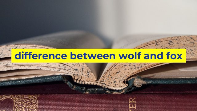 difference between wolf and fox
