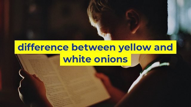 difference between yellow and white onions